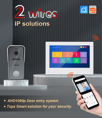 двухпрободное IP/WiFi 7&quot; телефон двери видео- внутренной связи экрана касания HD видео- для квартиры виллы с управлением ПРИЛОЖЕНИЯ Tuya поставщик