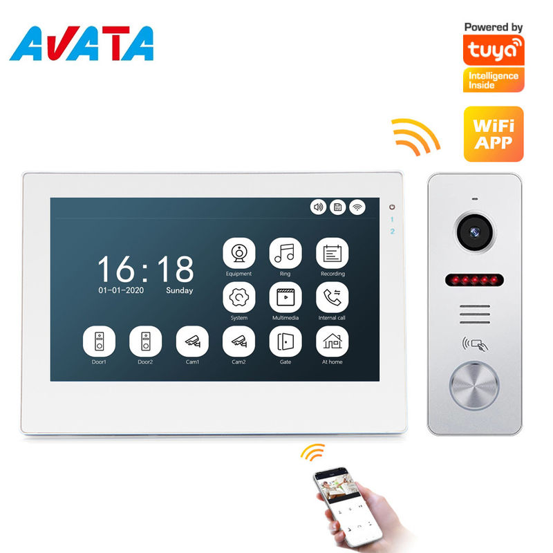 Система Interphone внутренной связи парадного входа Tuya WiFi Ahd1080p видео- с уникальным интерфейсом поставщик